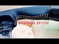 Cara jahit stir mobil model baseball stich