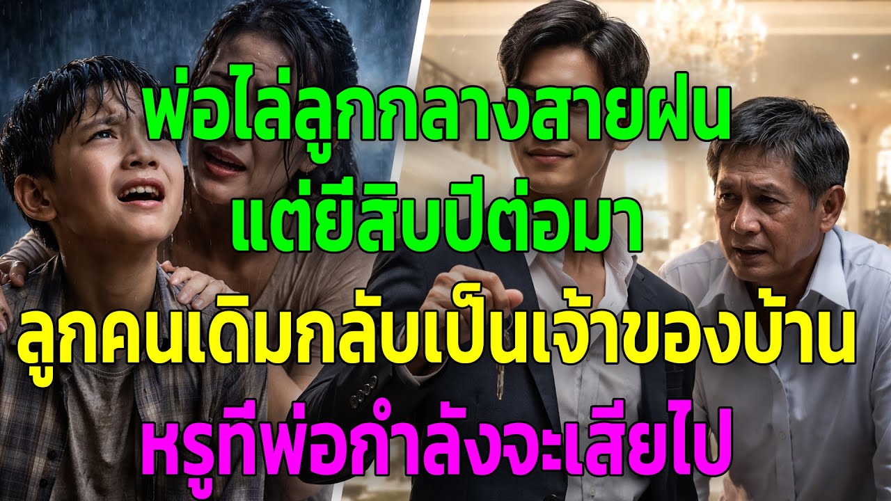 พ่อไล่ลูกกลางสายฝน แต่ยี่สิบปีต่อมา ลูกคนเดิมกลับเป็นเจ้าของบ้านหรูที่พ่อกำลังจะเสียไป