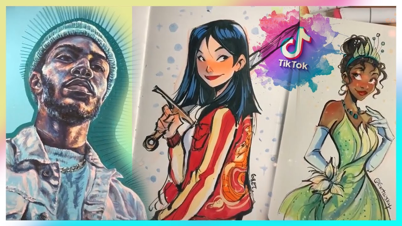 Satisfying TikTok Art Compilation #36! Drawing, Painting, Watercolour ...