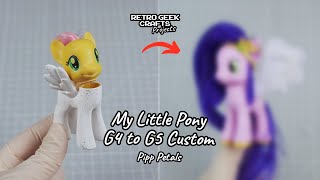 My Little Pony Pipp Petals Custom (G4 to G5). Rehair, Repaint & Sculpt - OOAK Variation MLP Toy