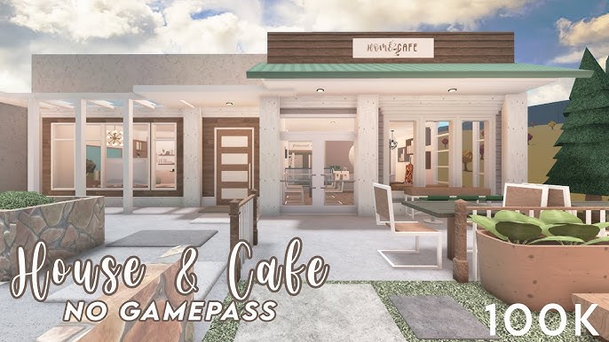 No Gamepass Mini Starbucks ☕, 30k, Speedbuild & Tour, Roblox Bloxburg