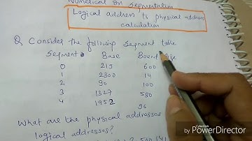 Numerical on segmentation- lecture62/os