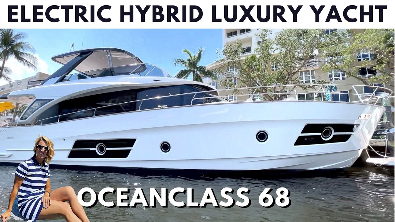 LARGEST PRODUCTION HYBRID YACHT EVER BUILT OceanClass 68 FLY HYBRID Tour Greenline ECO Electric
