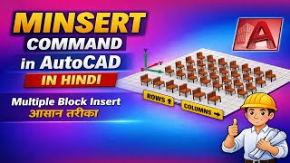 AutoCAD में MINSERT Command क्या है | हिंदी में पूरी जानकारी | Multiple Block insert in AutoCAD |