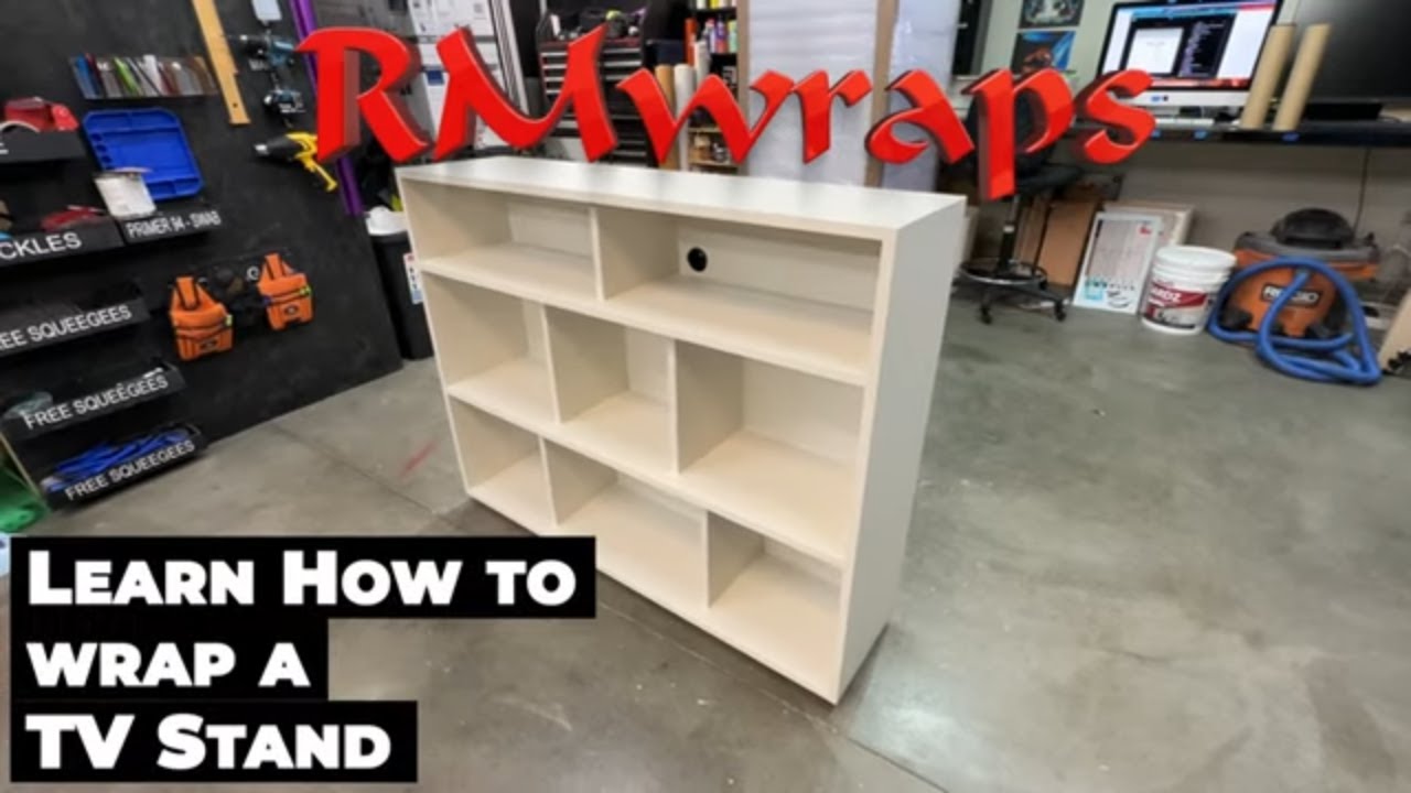 How To Vinyl Wrap Your & TV Stand Quick, Easy, Professional Results! Step by step