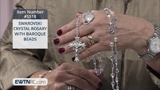 S518_SWAROVSKI CRYSTAL ROSARY WITH BAROQUE BEADS