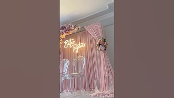 Sweet Pink Wedding Drapes #wedding #backdropdesign #backdrop #drapes