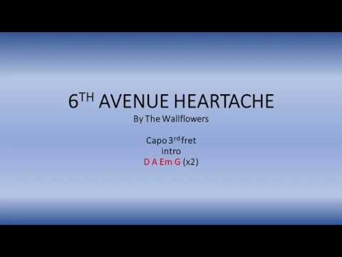 6th Avenue Heartache by The Wallflowers - easy chords and lyrics