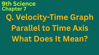 Velocity-Time Graph Parallel to Time Axis | What Does It Mean?