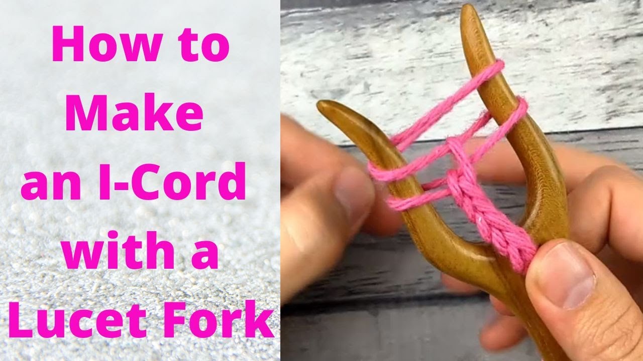 Lucet, Knitting Fork, Weaving Fork, Cord Making, Wooden Lucet Fork