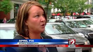 Downtown workers concerned about aggressive panhandling