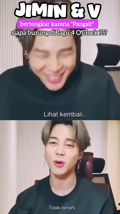 Jimin & V BTS 'Idol' bertengkar hal pangsit, siapa burung di lirik lagu 4 O'clock#shortsbts #shorts