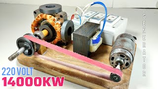 How To Free Electric Generator 220V With Coper Coil Use Dc Motor