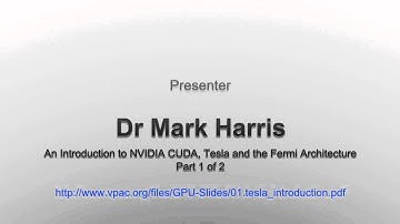 GPU Computing Introduction (Fermi, Tesla, CUDA) Part 1 of 2