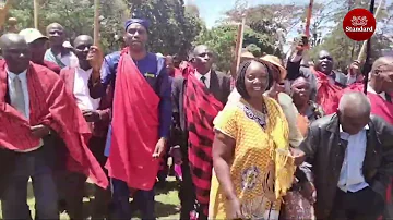 Sabaot Community sing traditional songs after voicing county proposal at National Dialogue committee