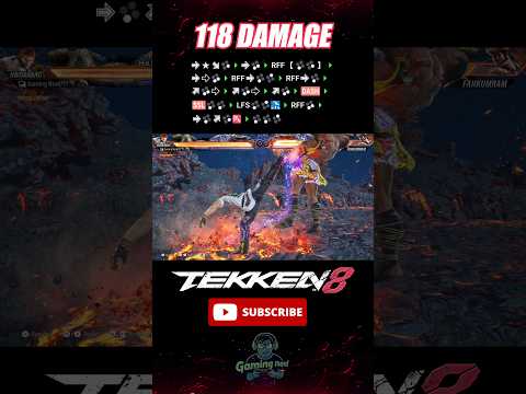Hwoarang JFSR 118 DAMAGE Combo Route Tekken 8 Season 2 #tekken8 #shorts #youtubeshorts