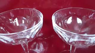 Set of 2 Cristal D'Arques Durand Washington Champagne Sherbet Glasses 91151 EUC Cristal D Arques Eagle