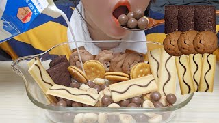 [ASMR] 초코탕 초코 과자탕 몰티져스 먹방 리얼사운드 Maltesers Chocolate Dessert Mukbang | Eating show | Real sound