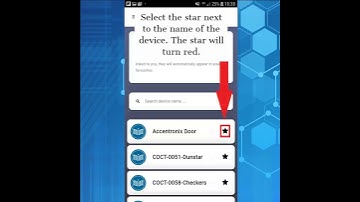 How to favourite a device on the app