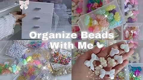ORGANIZE WITH ME: Bead Haul + New Bead Organizer | ASMR Organizing & Restocking Beads 🎀✨