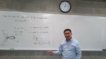 Polar coordinates: area of 3 petal rose via integral