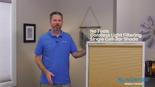 Product Expert Review - Blindster No Tools Cordless Light Filtering Single Cellular Shades