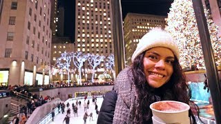 Christmas in New York 🎄- Rockefeller Center + Fifth Avenue Walking Tour (MUST DO) !