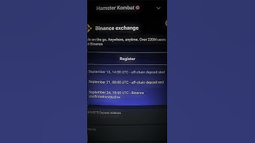 Hamster Kombat Binance Deposit Open #hamsterkombat #binance #cryptocurrency #withdraw #tge #listing