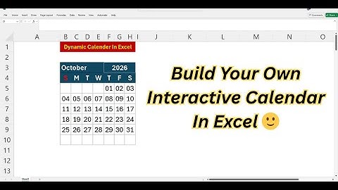 Excel Magic: Build Your Own Interactive Calendar | How to make a calendar in excel