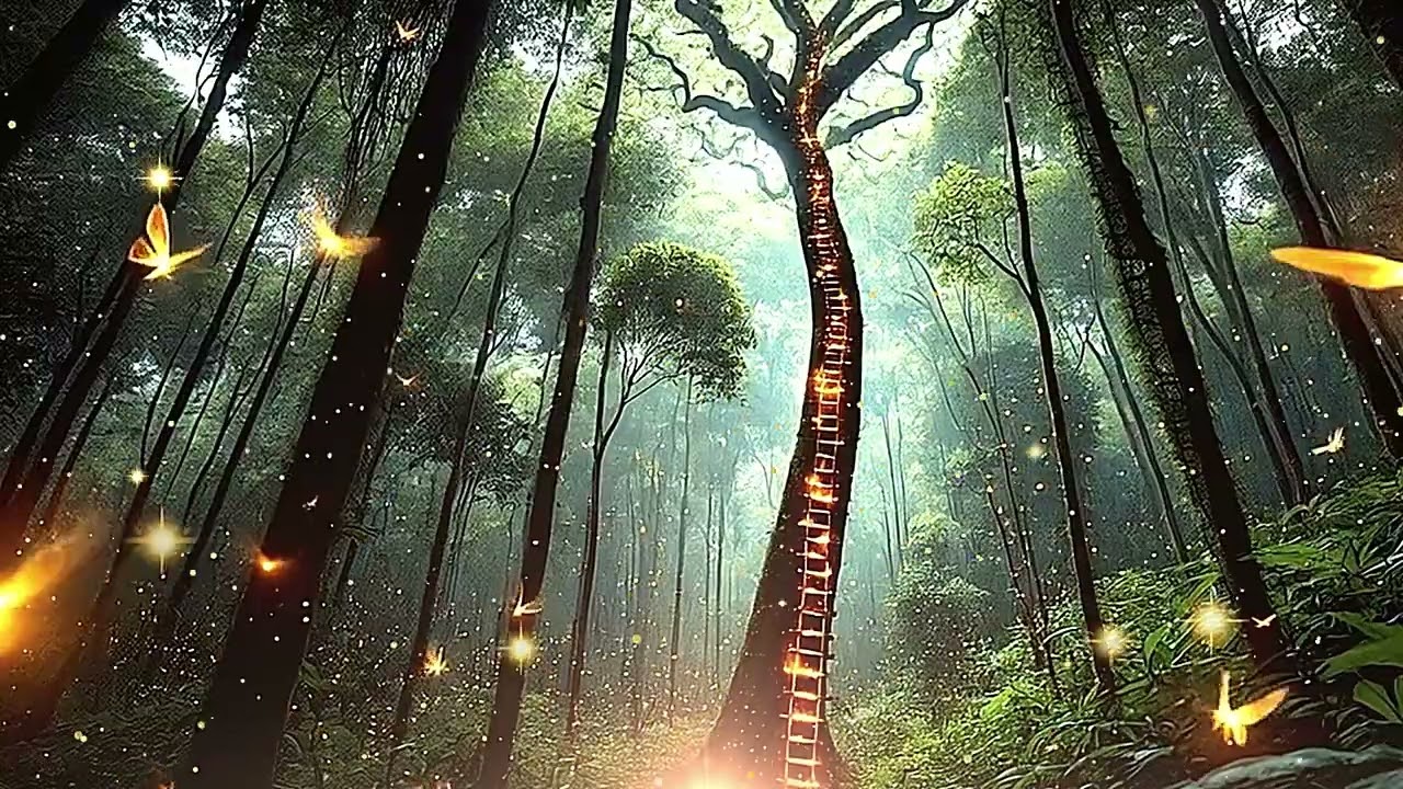 🍃🌌 Forest of Hidden Magic Ambience | Calming Nature Sounds for Sleep, Study, Relaxation ✨🦋