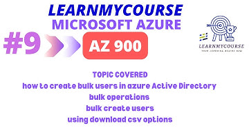 how to create bulk users in azure Active Directory | bulk operations | bulk create users