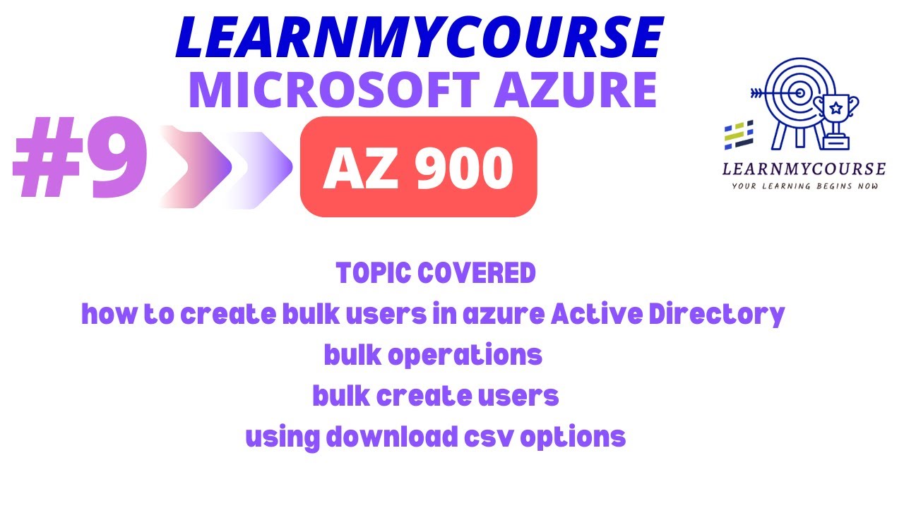 how to create bulk users in azure Active Directory | bulk operations ...