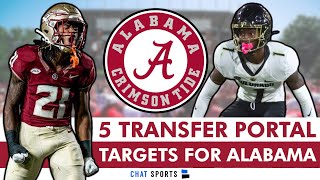 Alabama Football Rumors: 5 Transfer Portal Targets For Alabama Ft Cormani McClain & Greedy Vance Jr.