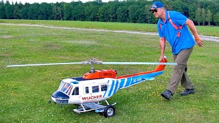 Huge Rc Scale Bell Uh1-D Huey Wucher / Turbine Model Helicopter / Flight Demonstration !!!