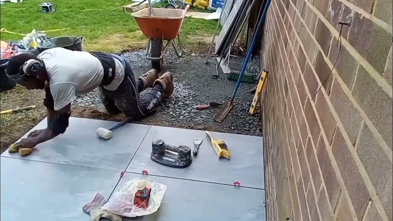 15 Minutes Guide How to lay a Porcelain Patio Slabs Outdoor quick
