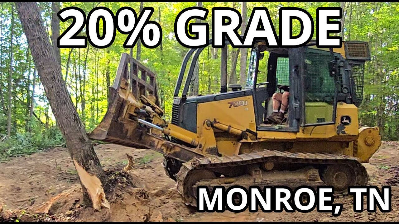 Строительство подъездной дороги к горе с уклоном 20% в Восточном Теннесси!