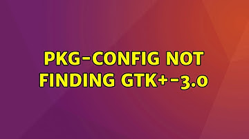 Ubuntu: pkg-config not finding gtk+-3.0