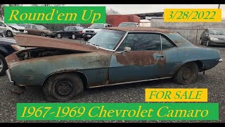 FOR SALE 1967-1969 Chevy Camaro
