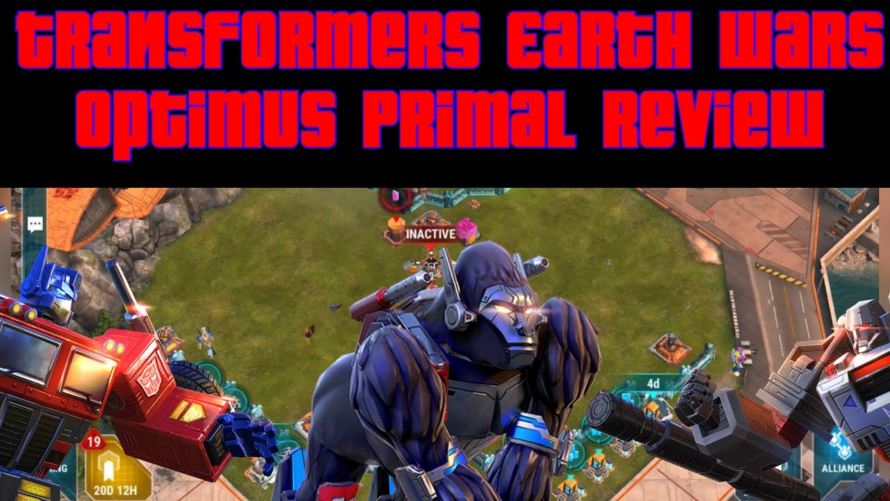 🦝Transformers Earth Wars Optimus Primal ingame character review🦝 YouTube