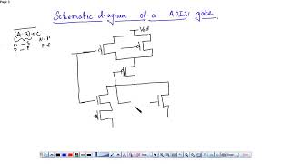 Schematic diagram and layout of And Or Invert AOI gate