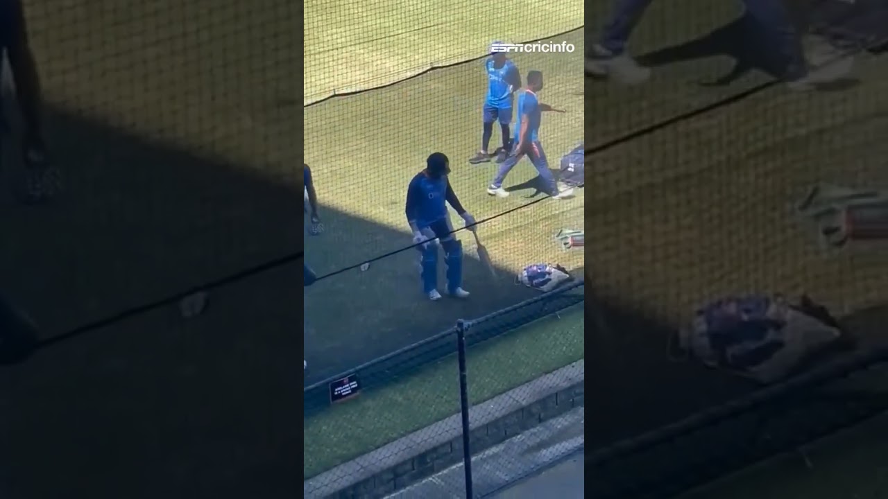 An injury scare for India in Adelaide – Rohit Sharma got hit on his right hand during a nets session