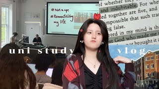 Uni study vlog🧣| sign language lecture, intensive reading, long sch days, cooking & groceries