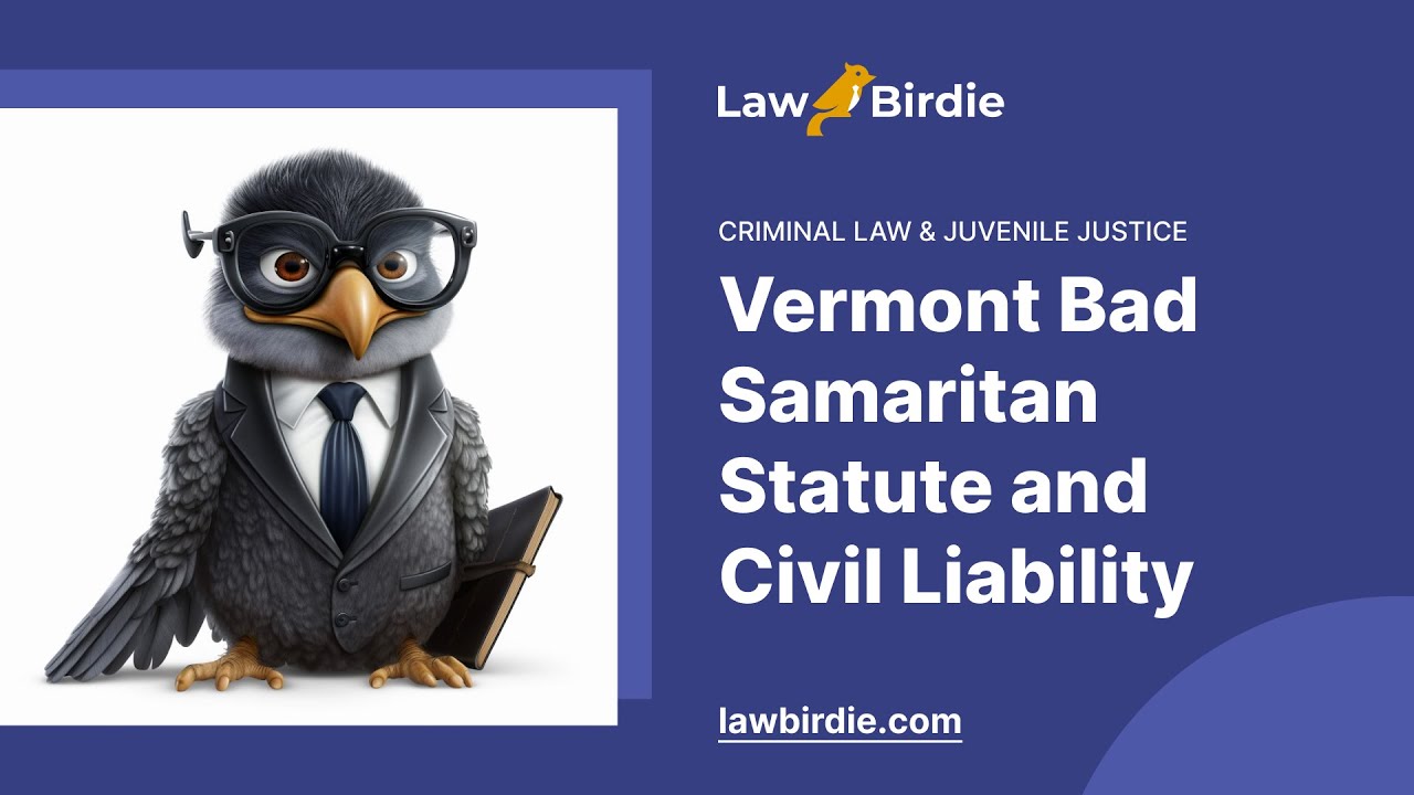 Vermont Bad Samaritan Statute and Civil Liability Essay Example YouTube