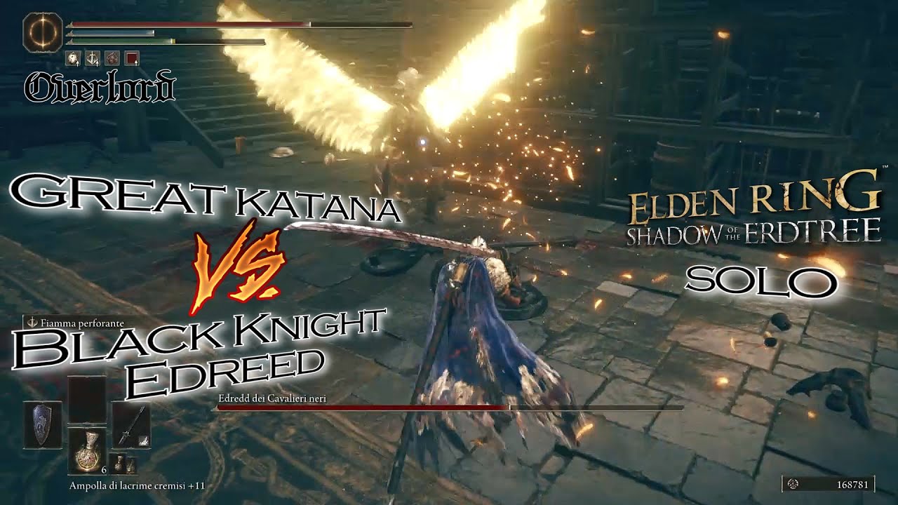 E.R. Shadow of the Erdtree - Black Knight Edreed solo Great Katana Ps4