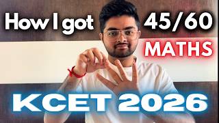 How I studied KCET Math in 60 days | 7 things must know | KCET 2026