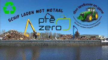 sennebogen / Terex Fuchs  schipladen Schroot (metaal) Winschoten PreZero Nederland Groningen