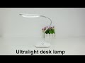 Decdeal Ultralight White LED USB Rechargeable  Eye-Caring Desk Lamp Touch Control Table Light