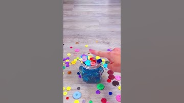 Plastic Buttons and Blue Marvels Relaxing Video in REVERSE #shorts