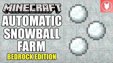Minecraft Bedrock - Automatic Snowball Farm Tutorial ( Xbox / MCPE / Windows 10 / Switch )