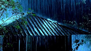 Sleep Hypnosis within 10 Minutes to Sleep Instantly with Heavy Rain & Thunder on a Tin Roof at Night